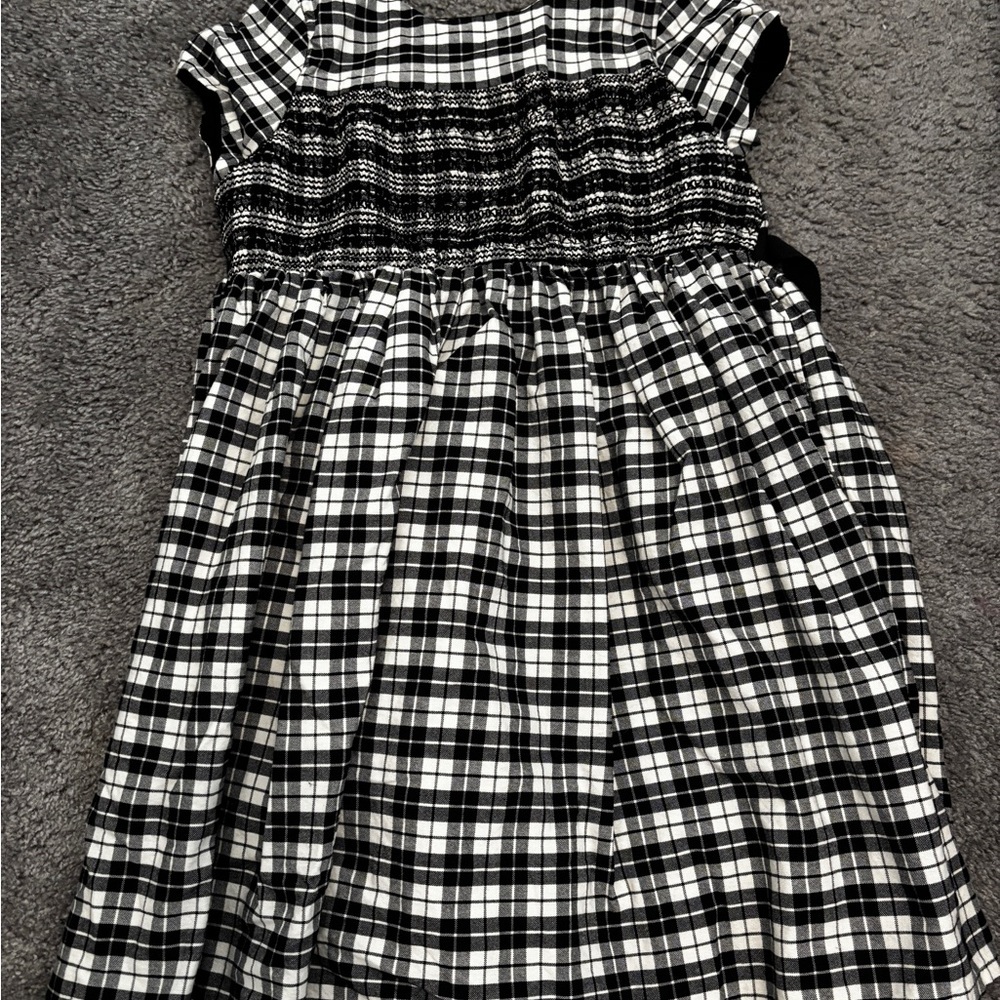Oshkosh Classic Black and White Plaid Kids Dress size 8